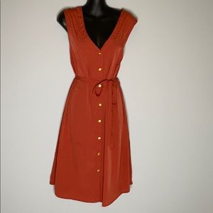 Button down sleeveless dress